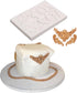 Feather Silicone Molds Baroque Fondant, 3 Pack Lace Scroll Chocolate Molds for Cake Decoration, DIY Baking