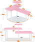 Homode Pink Bathroom Counter Organizer, 3 Tier Counter Shelf for Makeup, Dresser Table, Over Sink, Desktop