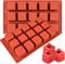 2 Pack Square Silicone Mold for Candy, Chocolate, Mousse Cake Baking, Dessert Molds for Brownies and Ice Cream