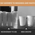 Rotatable Cup and Lid Organizer Box, 4 Compartments for Paper Cup Storage, Black