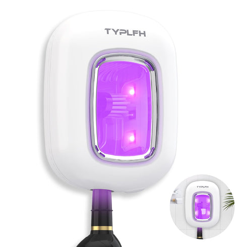 TYPLFH Toothbrush Sanitizer and Holder, Wall Mounted Toothbrush Covers Holders for Bathrooms, Rechargeable