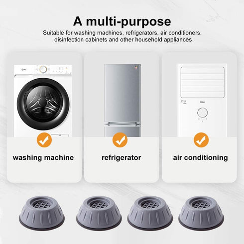 MWELLEWM Shock and Noise Cancelling Washing Machine Support, Anti Slip Anti Vibration Rubber Feet Pads