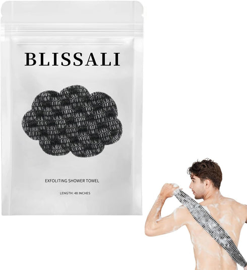 Generic Blissal Exfoliating Shower Towel 47", Premium Scrub Wash Cloth for Body Face,