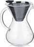 Pour Over Coffee Maker, 400ml Glass Coffee Pot, Dripper Brewer, Glass Carafe for Home Travel