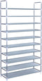 GREEF Classics 10-Tier 50-Pair Shoe Rack Organizer Sturdy Metal Storage Shelf for Bedroom,
