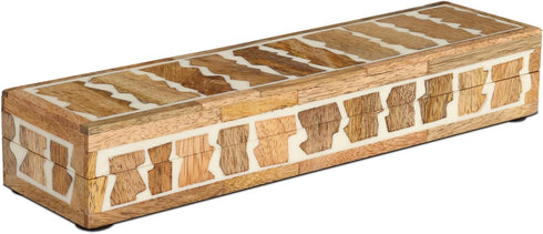 Handicrafts Home Handmade Safari Pattern Decorative Box, Storage Organizer, Boho Style Treasure Box for Keepsakes