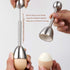 Set 1 4 4 Egg Cracker Topper for Soft Hard Boiled Eggs Shell Removal Includes Egg Cutter Ceramic Egg Cups and Spoons