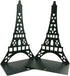 One Pair Creative Paris Eiffel Tower Book Organizer, Metal Bookends for Kids School Library Decoration (Black)