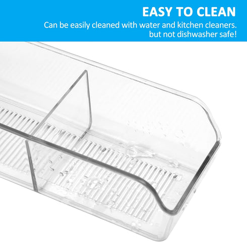 Tea Bag Organizer, Clear Plastic Storage Bin for Tea, Sugar, Coffee, Condiment, and Spice Bags for Countertop
