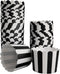 50 Pack Muffin Liners, Black and White Stripes Baking Paper Cups, Elegant Cupcake Wrappers for Birthday Parties,