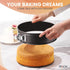 RFAQK Non-Stick 6 Inch Cake Pan with Removable Bottom, Leakproof Springform Pan, 50Pcs Parchment Papers