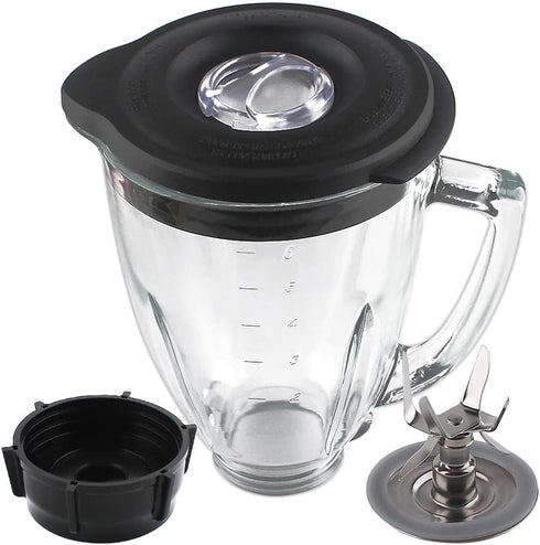 Replacement 6-Cup Glass Jar with Blade - Compatible with Oster Blenders
