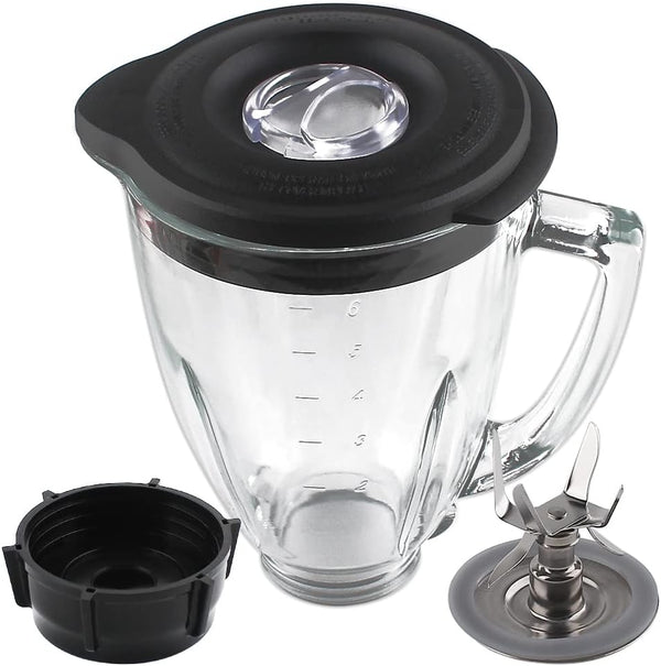 Replacement 6-Cup Glass Jar with Blade - Compatible with Oster Blenders