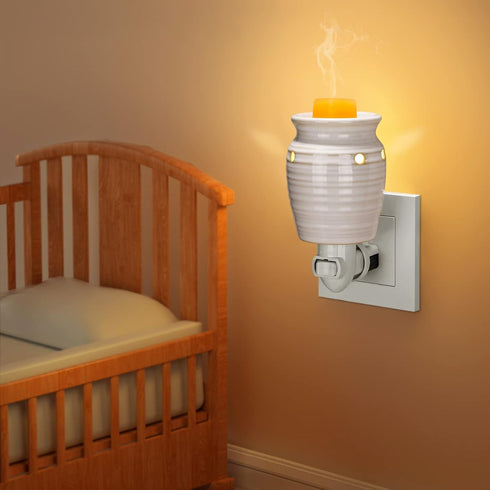 STAR MOON Ceramic Pluggable Wax Melt Warmer, Diffuser for Fragrance Oil, Candle Melter Plug in Wall for Home