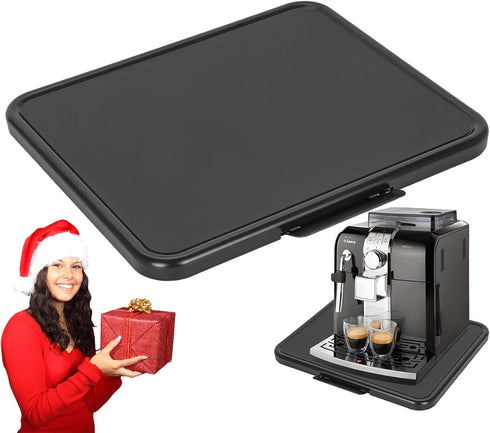 Kitchen Appliance Sliding Tray - Coffee Maker Slider with Rolling Wheels - Extra Wide Under Cabinet Storage Organizer