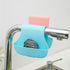 3 Pack Saddle Silicone Sink Caddy, Sponge Soap Brush Holder Organizer for Kitchen (Blue, Green, Pink)