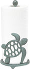 Coastal Sea Turtle Paper Towel Holder Ocean-Inspired Cast Iron Kitchen Dcor, Rustic