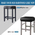 ANWUCHEN Rectangle,2 Pack Counter Stool Covers Stretch Waterproof PU Rectangle Bar Stool Covers Elastic Vanity Stool