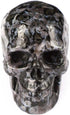 Skullis 2.0" Gabbro Crystal Skull - Hand Carved Gemstone Fine Art Sculpture, Reiki Healing Stone Statue