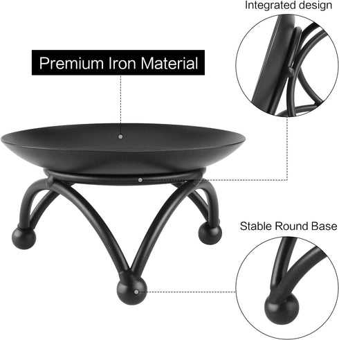 Pillar Candle Holder Set of 3, Black Iron Candle Stand, Candlesticks for Party Wedding Table Home Decoration