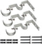 TLBTEK 3PCS Silver Curtain Rod Bracket, Heavy Duty Double Curtain Rod Hanging Brackets for Window, Bedroom, Home Drapery