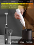 Milk Frother Handheld Foam Maker, 2 Stainless Stirring Heads, 3 Speed Rechargeable Electric Blender for Cappuccino,
