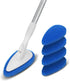 Qaestfy Shower Bathtub Scrubber Brush - 51'' Handle, 5 Non-Scratch Pads, Adjustable Long Handle for Cleaning Shower,