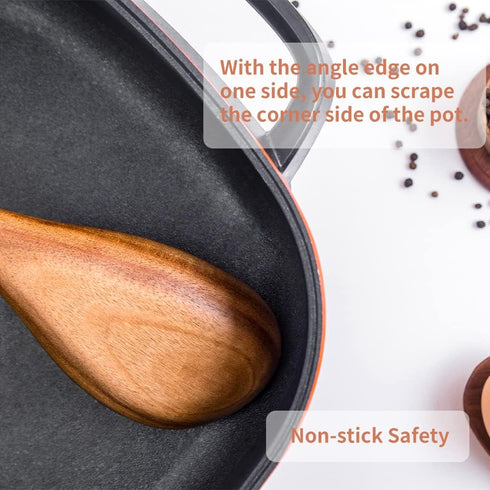 Big Wooden Spoon for Cooking, 17-Inch Kitchen Serving Scoop for Big Pot, Heavy Food Service Spoon
