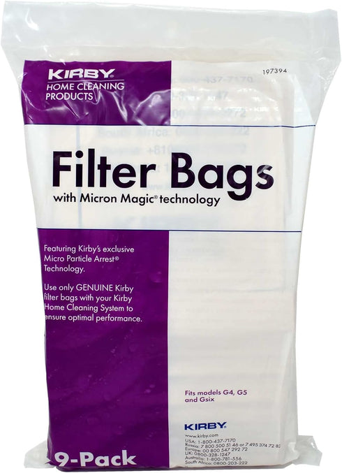 Kirby Vac Bags (9 Count) for Models G4, G5, and Gsix