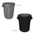 YOUR CHAIR COVERS - 32 Gallon Stretch Spandex Fitted Trash Can Cover - Black