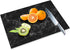 Tempered Glass Cutting Board for Kitchen, 16"x12" Black Marble Pattern, Heat Resistant, Dishwasher Safe