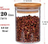 20 2.5oz Pcs Glass Spice Jars with Airtight Bamboo Lids, Labels and Pen, Mini Clear Food Storage Containers for the