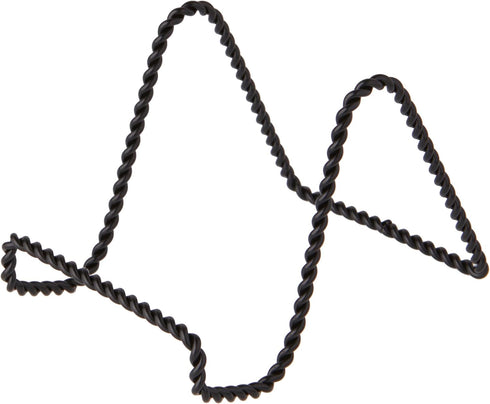 Bard's Twisted Black Wire Easel Stand, 3" H x 3" W x 4" D