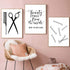 Hair Salon Wall Art, Beauty Salon Pictures Decor, Fashion Canvas Art for Beauty Room Poster Makeup Wall Art