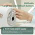 Portable Air Conditioner, 6000mAh Rechargeable Mini Air Conditioner, USB 3-Speed Silent Cooler for Desktop, Office,