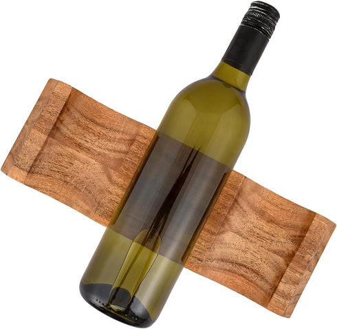 Tabletop Wine Racks Acacia Wood Countertop Wine Holder for Kitchen Bar, Pantry, Wine Cellar (12" X 4" X 1")