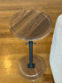 LAKEMID Small Round Side Table,Small Drink Tables,Height Adjustable Round End Table,Cocktail Table for Bathroom,Sofa