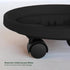12" 75lb Bloem Black Round Planter Pot Caddy with Wheels, Capacity