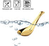Asian Stainless Steel Soup Spoons Set of 6, Gold Silverware for Ramen, Pho, Wonton, Dumpling Noodles