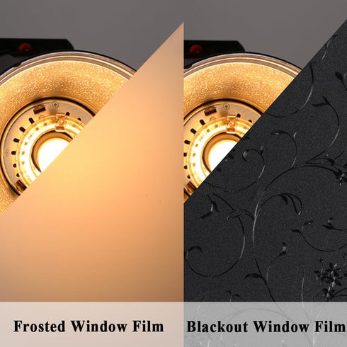 Mikomer Total Blackout Window Film, 100% Light Blocking Privacy Glass Door Film, Room Darkening Window Cling, 11.8In.