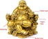 Fengshui Buddha Statue for Lucky & Happiness, God of Wealth Laughing Buddha on Dragon Chair, Brass Home Decor
