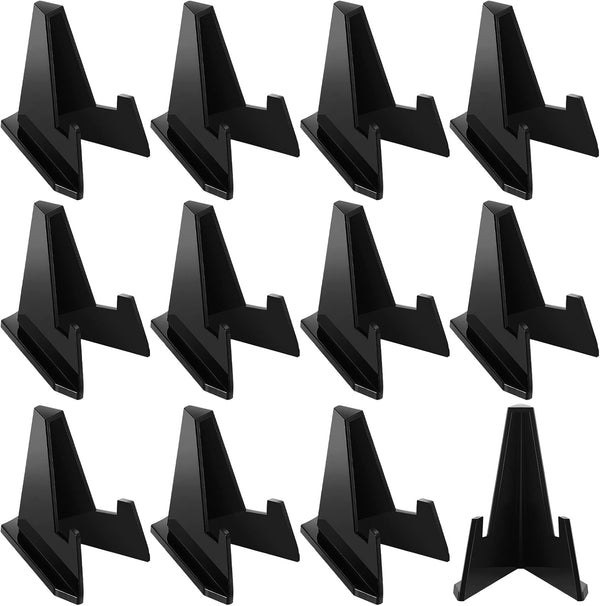 36 Packs Mini Easel Stands, 2.17 x 1.65 Inch Black Display Stand for Coins, Watches, Pictures, Collectibles