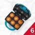 Holstein Housewares Non-Stick Cupcake Maker, Teal - Makes 6 Cupcakes, Muffins, Cinnamon Buns