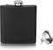 True Stainless Steel Metal Flask for Men, 6 oz Drinking Flasks for Whiskey, Tequila, Rum, Matte Black