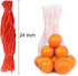 TEMUCY 24 Inch (Red-100PCS) Plastic Mesh Produce Bags, Seafood Boil Bags for Crawfish Crab Shellfish Cooking