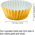 Elcoho 600 Pieces 1.25 Inch Mini Foil Metallic Cupcake Liners Muffin Paper Cases Baking Cups, Gold and Silver