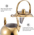Cabilock Stainless Steel Tea Kettle, Stovetop Teapot with Removable Infuser, Portable for Coffee and Loose Tea