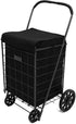 18" 15" 24" Black Folding Shopping Cart Liner Insert with Cover - x x