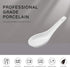 Yopay 24 Pack 5 Inch White Ceramic Soup Spoons, Asian Ramen Spoons for Appetizer, Wonton, Dumpling