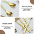 Gold Long Handle Iced Tea Spoons, Set of 12 Pieces, Titanium Plating Gold Stainless Steel Teaspoons, Dishwasher Safe